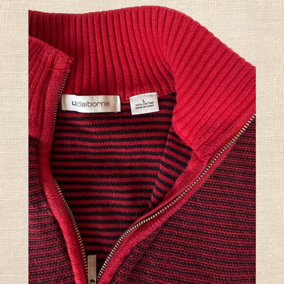 Burgundy and Red Striped Pullover - Picture 3 of 5